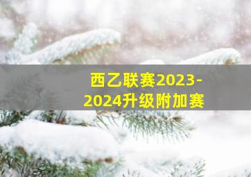 西乙联赛2023-2024升级附加赛