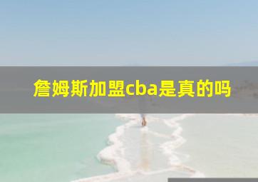 詹姆斯加盟cba是真的吗