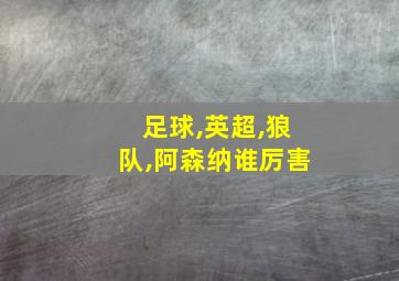 足球,英超,狼队,阿森纳谁厉害