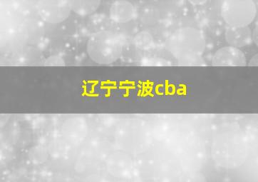 辽宁宁波cba